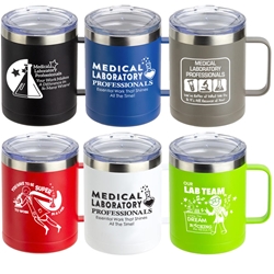 Med Lab Professionals Recognition & Appreciation Ceva 14 oz Copper-Coated Powder-Coated Insulated Mug   Medical Laboratory Professionals Recognition Mug, Lab staff Appreciation Mug, Laboratory Team Apprecititon Mug, 14 oz Powdered Coat Insultated Mug, Inuslated Copper-Coated Powder Mug, Mug with handle, Stainless Steel Mug, Stainless Tumblers, Care Promotions, 