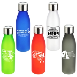 Medical Laboratory Professionals Recognition & Appreciation Everglade 24 oz Frosted Tritan™ Bottle   Medical Laboratory Professionals, Appreciation Theme, Plastic, Tritan, Frosted, Water Bottle, Lab team theme Sport Bottle, imprinted laboratory week sport bottle, promotional, custom printed copper bottle, customized copper bottle, promotional drinkware, custom printed bottle, personalized stainless bottle