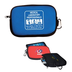 "Medical Laboratory Professionals: Were Better At What We Do & Its All Because of You!" All-Purpose Accessory Pouch   Medical Laboratory Theme, accessory zippered pouch, carabiner pouch, carabiner tec holder, carabiner phone holder, 