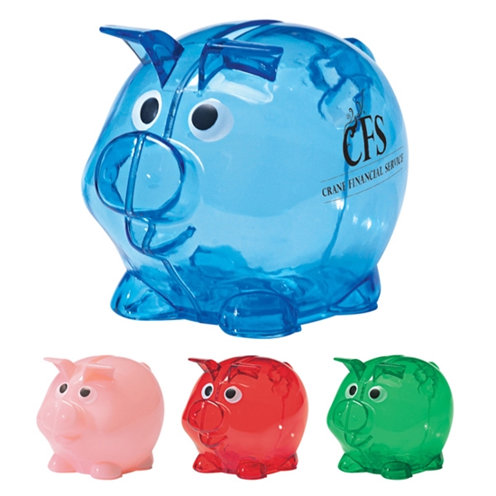 Mini Plastic Piggy Bank - FUN026