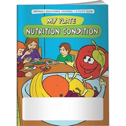 My Plate: Nutrition Condition Coloring Book My Plate: Nutrition Condition Coloring Book, BetterLifeLine, BetterLife, Education, Educational, information, Informational, Wellness, Guide, Brochure, Paper, Low-cost, Low-Price, Cheap, Instruction, Instructional, Booklet, Small, Reference, Interactive, Learn, Learning, Read, Reading, Health, Well-Being, Living, Awareness, ColoringBook, ActivityBook, Activity, Crayon, Maze, Word, Search, Scramble, Entertain, Educate, Activities, Schools, Lessons, Kid, Child, Children, Story, Storyline, Stories, Food, Nutrition, Diet, Eating, Body, Snack, Meal, Eat, Sugar, Fat, Calories, Carbs, Carbohydrate, Weight, Obesity, Snacks, Elementary, Food Plate, Pyramid,Imprinted, Personalized, Promotional, with name on it, Giveaway, 