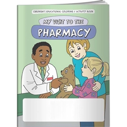 My Visit to the Pharmacy Coloring Book My Visit to the Pharmacy Coloring Book, BetterLifeLine, BetterLife, Education, Educational, information, Informational, Wellness, Guide, Brochure, Paper, Low-cost, Low-Price, Cheap, Instruction, Instructional, Booklet, Small, Reference, Interactive, Learn, Learning, Read, Reading, Health, Well-Being, Living, Awareness, ColoringBook, ActivityBook, Activity, Crayon, Maze, Word, Search, Scramble, Entertain, Educate, Activities, Schools, Lessons, Kid, Child, Children, Story, Storyline, Stories, Doctor, Sick, Medicine, Medication, Elementary, Imprinted, Personalized, Promotional, with name on it, Giveaway,