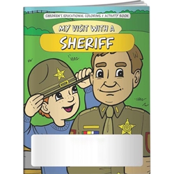 My Visit with a Sheriff Coloring Book My Visit with a Sheriff Coloring Book, BetterLifeLine, BetterLife, Education, Educational, information, Informational, Wellness, Guide, Brochure, Paper, Low-cost, Low-Price, Cheap, Instruction, Instructional, Booklet, Small, Reference, Interactive, Learn, Learning, Read, Reading, Health, Well-Being, Living, Awareness, ColoringBook, ActivityBook, Activity, Crayon, Maze, Word, Search, Scramble, Entertain, Educate, Activities, Schools, Lessons, Kid, Child, Children, Story, Storyline, Stories, Imprinted, Personalized, Promotional, with name on it, Giveaway,