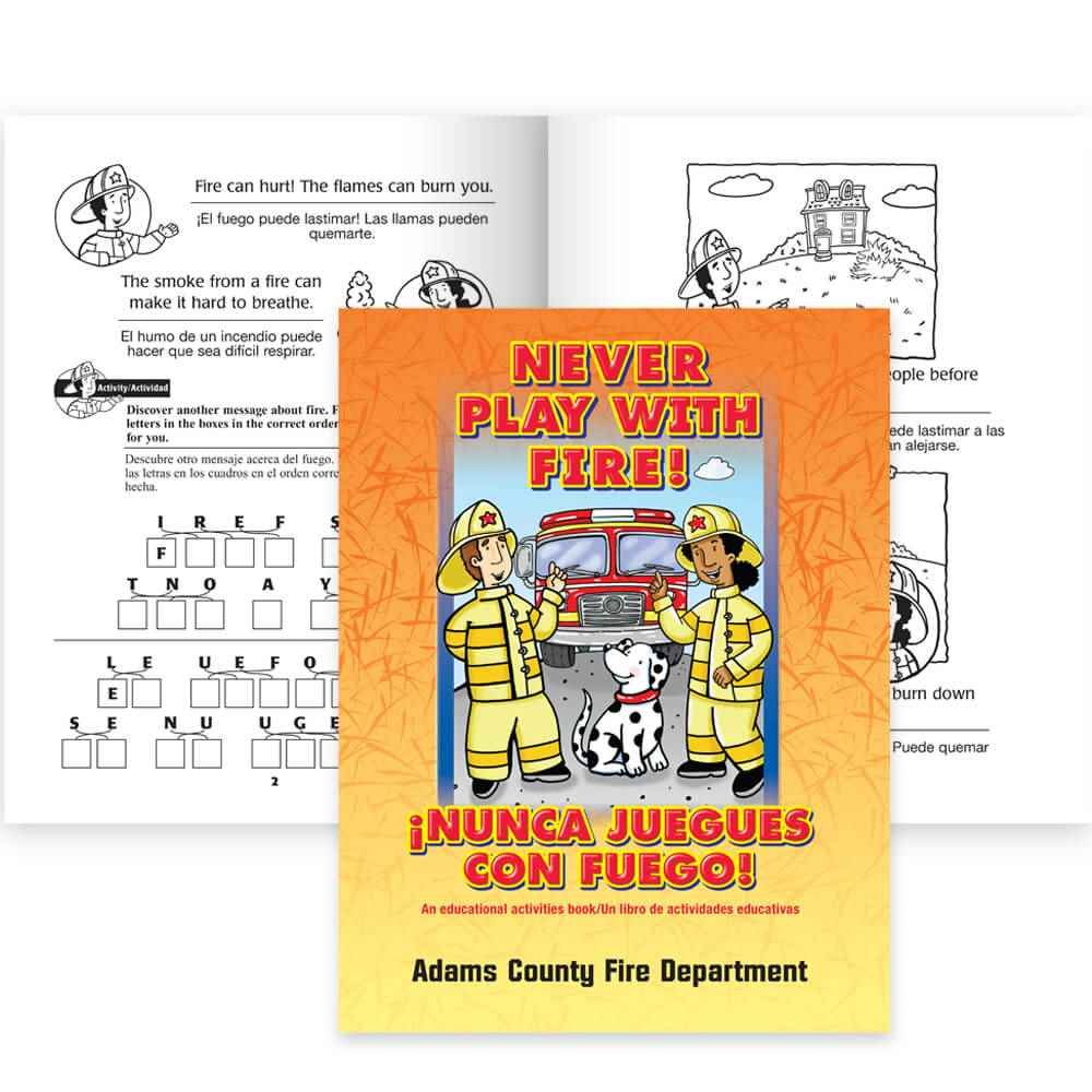 Never Play With Fire! Educational Activities Book (English/Spanish) - FPW043