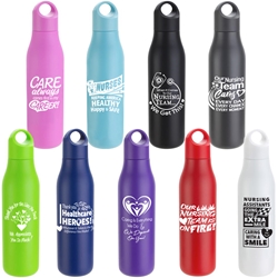 Nurses & Healthcare Theme SENSO™ Classic 22 oz Vacuum Insulated Stainless Steel Bottle Nurses Week, Healthcare Theme, Nurses theme Sport Bottle, Healhtcare Theme Sport Bottles, Nursing Team Theme Bottles, 22 oz Vacuum Insulated Stainless Steel Bottle, imprinted workout bottle, Stainless Steel workout bottle, Tumblers, Imprinted, personalized, with name on it, Care Promotions, 