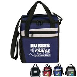 "Nurses: You Deserve Praise Every Day in Every Way!" Rocket 12 Pack Cooler   Nuring theme lunch bag, Nurses theme lunch bag, Nurses week Theme lunch bag, lunch cooler, Rocket, 12 Pack Cooler, Plus, Continental Marketing, Care Promotions, Lunch Bag, Insulated, Barrel, Travel, Employee, Nurses, Teachers, Volunteers, Healthcare, Staff Gifts