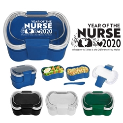"Nurses: Whatever It Takes Is The Difference You Make" On-The-Go Convertible Lunch Set Nurses, Week, Recognition, Appreciation, Lunch Dish, Lunch Plate, Lunch Set, Lunch Box, Imprinted, Personalized, Promotional, with name on it, Gift Idea, Giveaway, novelty pen, promotional pen, fidget spinner pen
