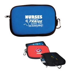 "Nurses: You Deserve Praise Every Day in Every Way!" All-Purpose Accessory Pouch    Nurses, Week, Appreciation, Theme, accessory zippered pouch, carabiner pouch, carabiner tec holder, carabiner phone holder, 