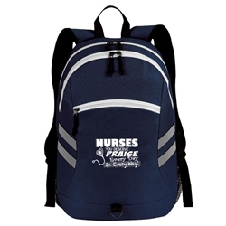 "Emergency Nurses Deserve Praise Every Day, In Every Way" Balance Laptop Backpack  Laptop Backpack, Backpack, Imprinted, Travel, Custom, Personalized, Bag 