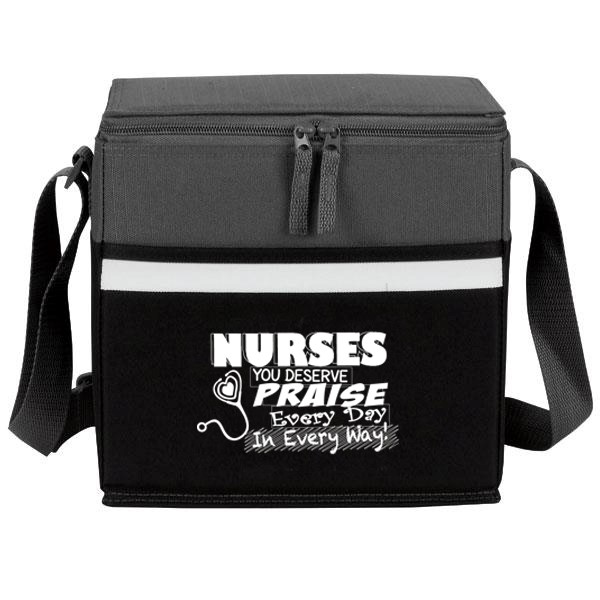 "Emergency Nurses: Morning, Noon & Night We Always Treat You Right!" Two-Tone Accent 12-Pack Cooler   - ENW054