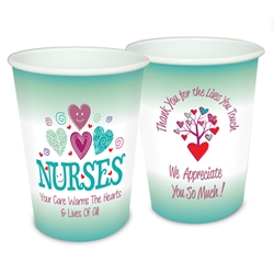 "Nurses: Your Care Warms The Hearts & Lives Of All" 17 oz Reusable Plastic Cups   Nurses Week Theme Party Cup, Nurses party theme cup, Decorative Nurses Cup, Recognition, Cups, Plastic Appreciation Cups, Nursing Team Theme Cups, Plastic Party Appreciation Cups, Promotional,  