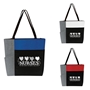 "Nurses: Your Care Warms The Hearts & Lives Of All" Color Block Pocket Zip Tote  Nurses Week theme tote, Nurses Appreciation Tote, Recognition, Color, block, Zip, Multi-Function, Luggage Loop Tote Bag, tote, Imprinted, Travel, Custom, Personalized, Bag 