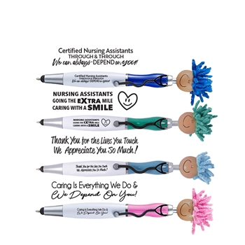 Nursing Assistants & CNA Stock Design MopTopper™ Stethoscope Stylus Pens 
