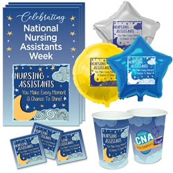 "Nursing Assistants: You Make Every Moment A Chance To Shine" Celebration Party Pack     Nursing Assistants theme decoration pack, CNA theme Party Pack,  NA theme Party Pack, Nursing Assistants Celebration Pack, Nursing Assistants Appreciation, Week, Certified Nursing theme Celebration Pack