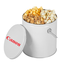 One Gallon Popcorn Trio Gift Tin holiday gifts, holiday food gifts, corporate holiday gifts, gift sets, popcorn gifts, employee appreciation, employee recognition, holiday parties
