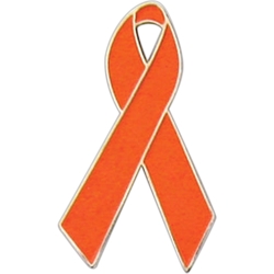 Orange Ribbon Lapel Pin | Multiple Sclerosis Awareness Giveaways | Care Promotions