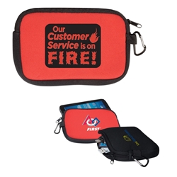 " Our Customer Service Is On Fire!" All-Purpose Accessory Pouch  Customer Service, Appreciation, week, Appreciation, Theme, accessory zippered pouch, carabiner pouch, carabiner tec holder, carabiner phone holder, 
