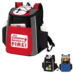 "Our Customer Service is On FIRE!" Prime 18 Cans Cooler Backpack   Customer Service, Appreciation Recognition, Backpack cooler, Can Cooler, 18 Can Backpack cooler, 18 pack cooler, Imprinted, With Logo, With Name On It