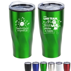 "Our Lab Team: Living The Dream, Rocking The Results" Oasis 22 oz Stainless Steel & Polypropylene Tumblers   Medical Laboratory Professionals, Lab theme, Lab Rats, Theme, Med Lab Team, Tumbler, Employee Recognition Week Tumbler, Week, Theme, promotional coffee mug, custom logo travel mug, custom logo coffee mug, promotional drinkware, promotional products, promotional tumbler, promotional yeti tumbler, custom logo yeti