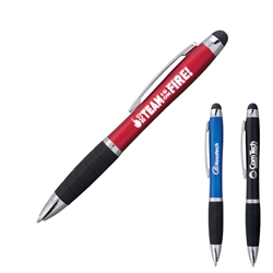Our TEAM is On FIRE! Illuminated Stylus Pen  Light Up Logo, Logo light, Pen, Ballpoint, Plastic, Imprinted, Personalized, Promotional, with name on it, giveaway, black ink, blue ink, promotional pens, custom logo pens, logo pens, pens with logo, custom stylus pen