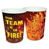 "Our TEAM is on FIRE!" 17 oz Reusable Plastic Cups  Decorative Recognition Cups, Plastic Appreciation Cups, On Fire Appreciation Theme Cups, Plastic Party Appreciation Cups, Promotional,  