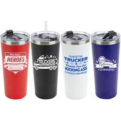 "Our Truckers Are The Heroes...Whatever it Takes is the Difference You Make!" 20 oz Vacuum Insulated Stainless Steel Tumbler  Truck Driver Recognition theme Tumbler, Trucker Appreciation tumbler, Trucker Appreciation Tumbler, 20 oz Vacuum Insulated Stainless Steel Tumbler, Vacuum Sealed Tumbler, Vacuum Top Tumbler, Imprinted Vacuum Sealed Tumblers, Stainless Steel Vacuum Sealed Tumblers, Care Promotions, 
