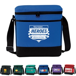 "Our Truckers Are The Heroes...Whatever it Takes is the Difference You Make!" Deluxe 12-Pack Cooler   Truck Driver, Trucker, theme appreciation cooler, Trucker recognition cooler, Truck Driver theme lunch bag, Trucker, Fleet, Team recognition, lunch cooler, 12 pack cooler, 12 pack lunch bag, cooler bag imprinted cooler, imprinted lunch bag, Lunch cooler with logo, 