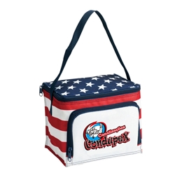 Patriotic Lunch Cooler lunch cooler, cooler bags, lunch bag, promotional bags, promotional products, USA, america, red, white, and blue, patriotic promotions, 