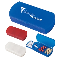 Pill Box/Bandage Dispenser Pill Box/Bandage Dispenser, Pill Box, Bandage, Dispenser, Case, and, Imprinted, Personalized, Promotional, with name on it, giveaway, 