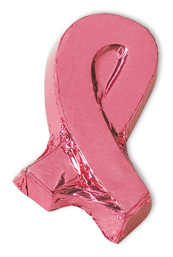 Pink Foil Wrapped Chocolate Ribbon Breast Cancer Awareness Merchandise, Breast Cancer Awareness Month, BCAM, Pink Ribbon Gifts, Awareness Candy, Pink Ribbon Products, Mammograms, Womens Health, Cancer Control Month, Chocolate Coin