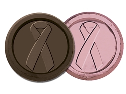 Pink Ribbon Chocolate Coin Breast Cancer Awareness Merchandise, Breast Cancer Awareness Month, BCAM, Pink Ribbon Gifts, Awareness Candy, Pink Ribbon Products, Mammograms, Womens Health, Cancer Control Month, Chocolate Coin