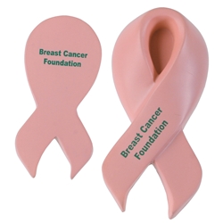 Pink Ribbon Stress Reliever breast cancer awareness merchandise, pink promotional items, pink ribbon gifts, pink ribbon promotional products, pink ribbon stress reliever, breast cancer awareness month