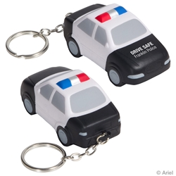 Police Car Stress Reliever Key Chain safety promotional items, police promotional items, law enforcement promotional items, crime prevention month giveaways, crime prevention handouts, promotional stress relievers, police handouts for kids, community safety promotions 