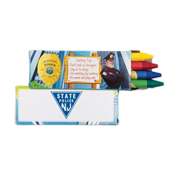 Police Safety Tips Crayons 4 Pack | Care Promotions
