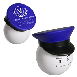Policeman Smiley Face Stress Reliever | Care Promotions