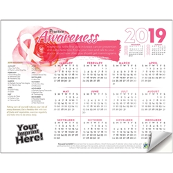 Practice Awareness Breast Cancer Awareness Adhesive Wall Calendar | Care Promotions