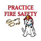 Practice Fire Safety Every Day! Dalmatian Temporary Tattoo