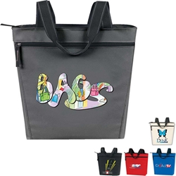 Promotional Zip Tote Zip, Convention, Promotional, Tote, Polyester, Meeting, Promotional Events, Trade Show, Health Fair, Imprinted, Reusable 