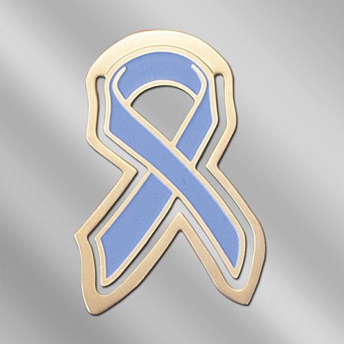 Prostate Cancer Awareness Ribbon Metal Bookmark