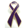 Purple Ribbon Lapel Pin | Alzheimers Disease Awareness Giveaways | Care Promotions