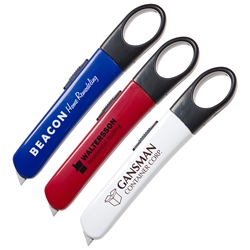 Quick-Cut Carton Cutter promotional box cutter, promotional safety items, safety promotional items, warehouse safety incentives, custom printed warehouse supplies, national safety month giveaways