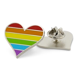 Rainbow Heart Pride Lapel Pin  Rainbow Heart Lapel Pin, Pride Heart Lapel Pin, Pride Heart Appreciation Pin,  Pride Theme Heart Pins, Pride Heart Pin, Pride Heart pin, Pride Campaign pin, LGBTQ Pin, 