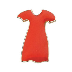 Red Dress Die Struck Enamel Lapel Pin