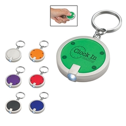 Round LED Key Chain Round LED Key Chain, Round, LED, Light, Key, Chain, Round, Tag, Ring, Imprinted, Personalized, Promotional, with name on it, giveaway,