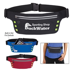 Running Belt With Safety Strip And Lights Sports Running Pack, Running Bag, Walking Pack, Fanny, Walking, Running, Pack, Imprinted, Personalized, Promotional, with name on it