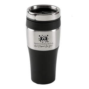 "Service is Everything We Do & We Depend On You!" Silver Streak Tumbler, 16 oz.