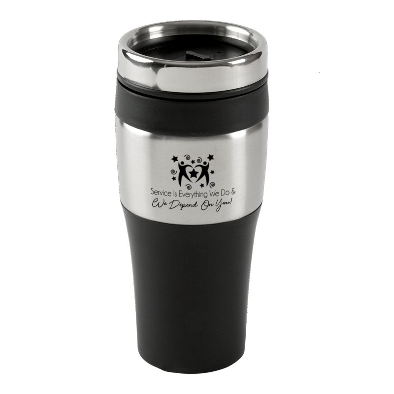 "Service is Everything We Do & We Depend On You!" Silver Streak Tumbler, 16 oz. - CSW158