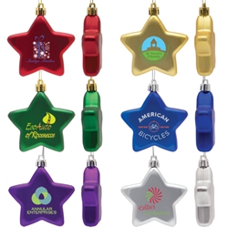 Custom Shatter Resistant Flat Star Ornament | Care Promotions