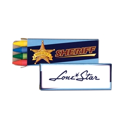 Sheriff Crayons 4 Pack | Care Promotions