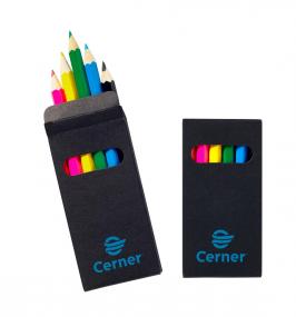 Six-Pack Colored Pencil Set in Black Box 